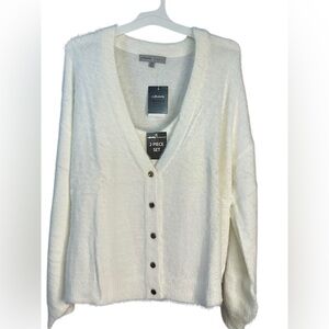 Absolutely Famous Cream Button-Up Cardigan